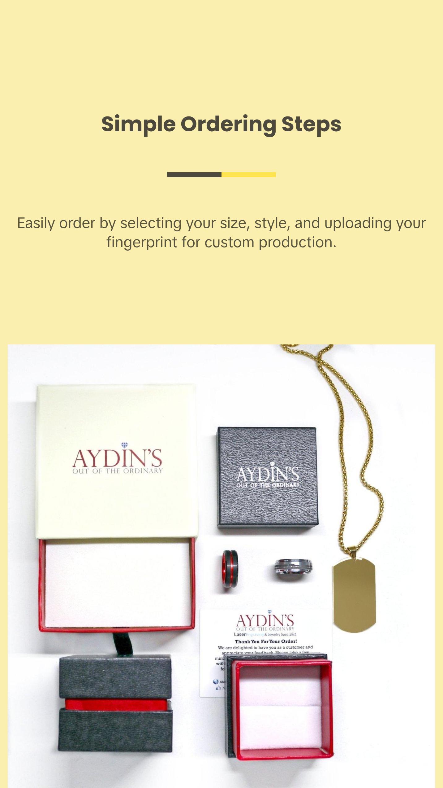 Fingerprint Ring | Mens Wedding Band, Couple Wedding Ring, Memorial Ring