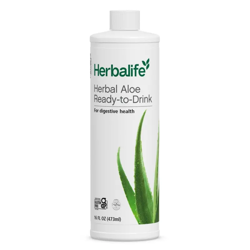 Herbalife Herbal Aloe Ready-to-Drink Liquid Dietary Supplement (16 fl oz/473ml) - Refrigerated Gut Support, Stomach Soothing, Daily Nutrient Absorption Boost, For Digestive Health, Add to Beverage, Adults' Healthcare Aid, N/A