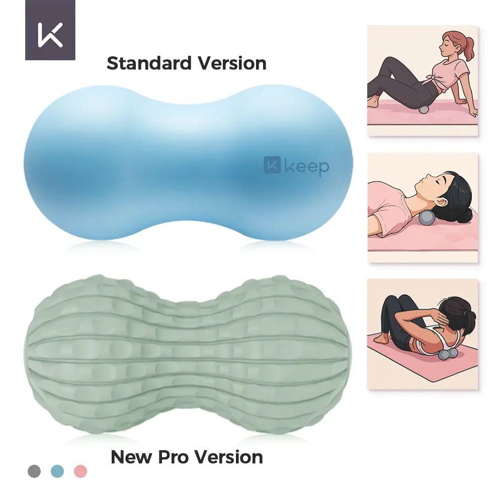 KEEP Peanut Massage Ball, Double Lacrosse Ball Massage Ball Therapy, Trigger Point Deep Tissue Exercise, Back Muscle Foam Roller for Myofascial Release, Body Care gym accessories
