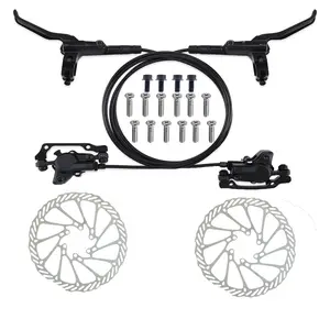 Bike Disc Brake Kit，Mountain Bike Hydraulic Brake Set，2 Piston Disc Hydraulic Brake Kit with 160mm Rotors for Mountain Bike E-Bike Fat Bike Road Bike