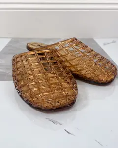 The Saylor Tan Jelly Slip-On Sandal