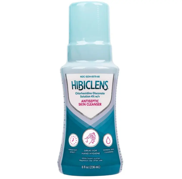 Hibiclens – Antimicrobial and Antiseptic Soap and Skin Cleanser – 8 oz with Foaming Pump – for Home and Hospital – 4% CHG