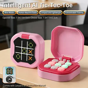 Electronic Tic-Tac-Toe Game – 9-in-1 Handheld Digital Puzzle Toy with Board, Fun Tabletop Games for Kids & Adults, Portable Travel Brain Teaser Gift for Family Entertainment
