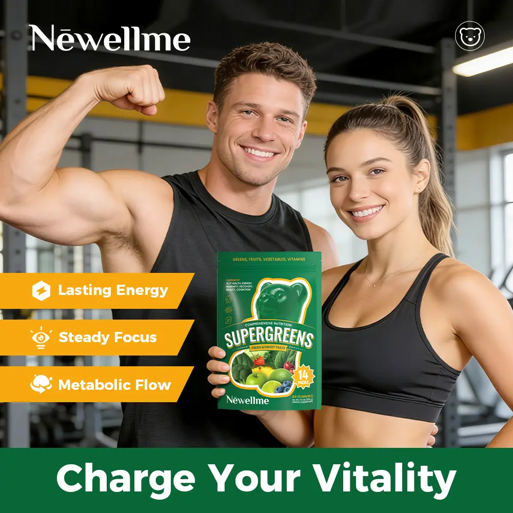 【Shannon's exclusive bundle 】Newellme Super Greens Multivitamin Gummies for Adults with Zinc, Spirulina, Biotin and Essential Vitamins for Daily Energy Support and Wellness