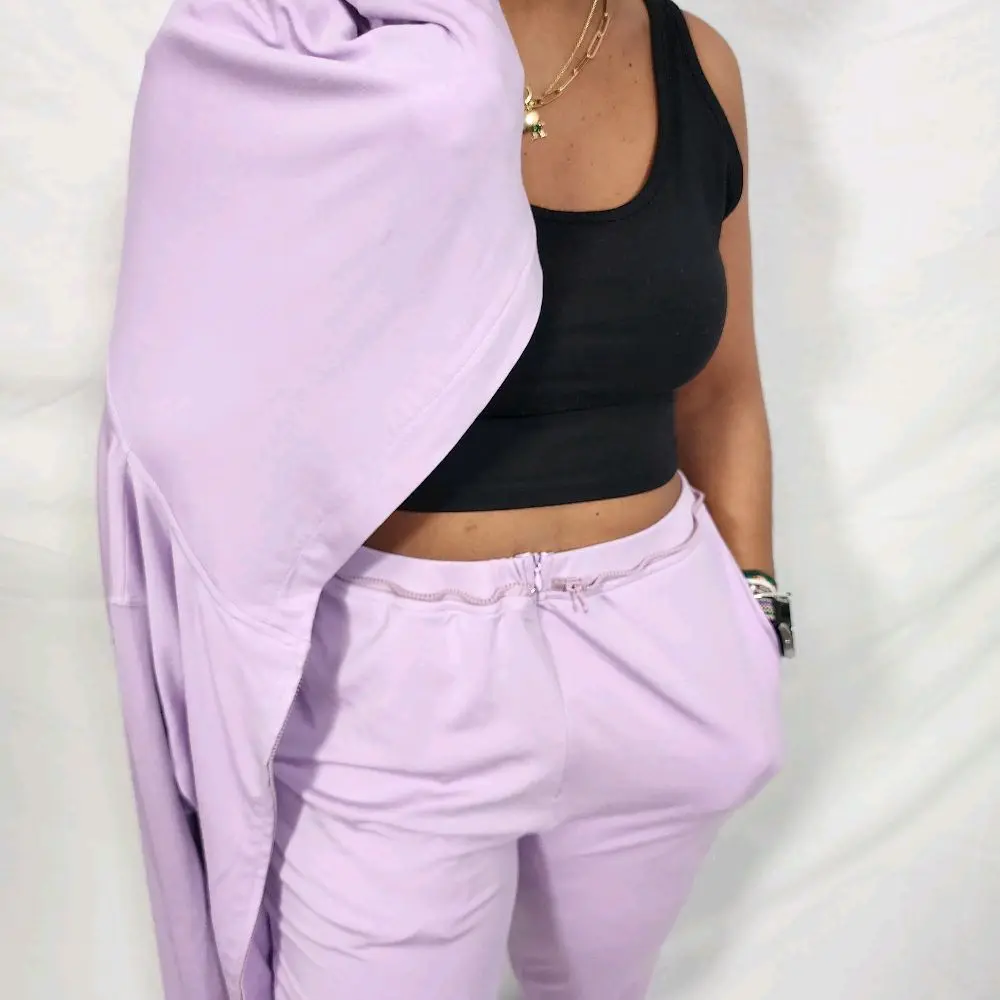 Twozie 2pc onesie  Lavender LuxeZip set