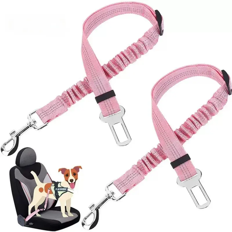 2-Pack Pet Dog & Cat Safety Harness Leash Combo - Nylon Fabric, Adjustable Fit, Multi-Size Collars, 2.5cm Width Zinc Hook, Vehicle Secure Travel Restraints