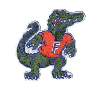 Florida Albert the Gator Mark 3. 125"" W x 3. 25"" H Hook Patch (Not an Iron-on Patch)