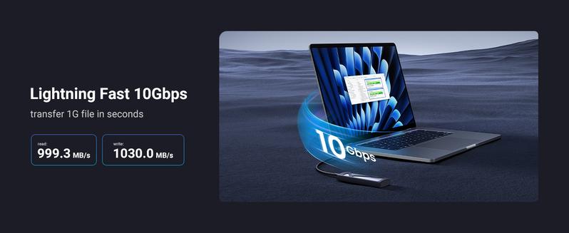 UGREEN SSD Enclosure, Tool-Free USB C External, 10Gbps M.2 NVMe to USB Adapter/Reader Supports M and B&M Keys and Size 2230/2242 /2260/2280 SSDs- TikTokShopBlackFriday ,TikTokShopHolidayHaul