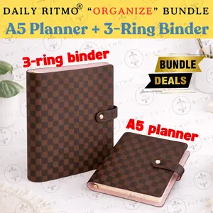 DAILY RITMO “Organize” Bundle – Checkered A5 Planner & 3-Ring US Letter Binder Combo DAILY RITMO “Organize” Bundle – Checkered A5 Planner & 3-Ring US Letter Binder Combo