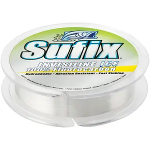 Sufix Invisiline Ice Fluorocarbon Fishing Line, Clear, 50 Yard Spool