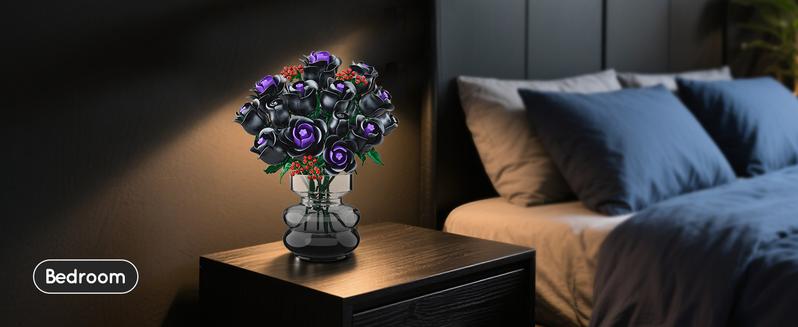 HOGOKIDS Flower Bouquet Building Set 330PCS Black Roses Botanical Plants, Decorative Ornaments, Magnetic Blocks for Home, Christmas, Birthday & Valentine’s Gift for Kids & Adults 8+ HOGOKIDS Flower Bouquet Building Set 330PCS Black Roses Botanical Plants, Decorative Ornaments, Magnetic Blocks for Home, Christmas, Birthday & Valentine’s Gift for Kids & Adults 8+