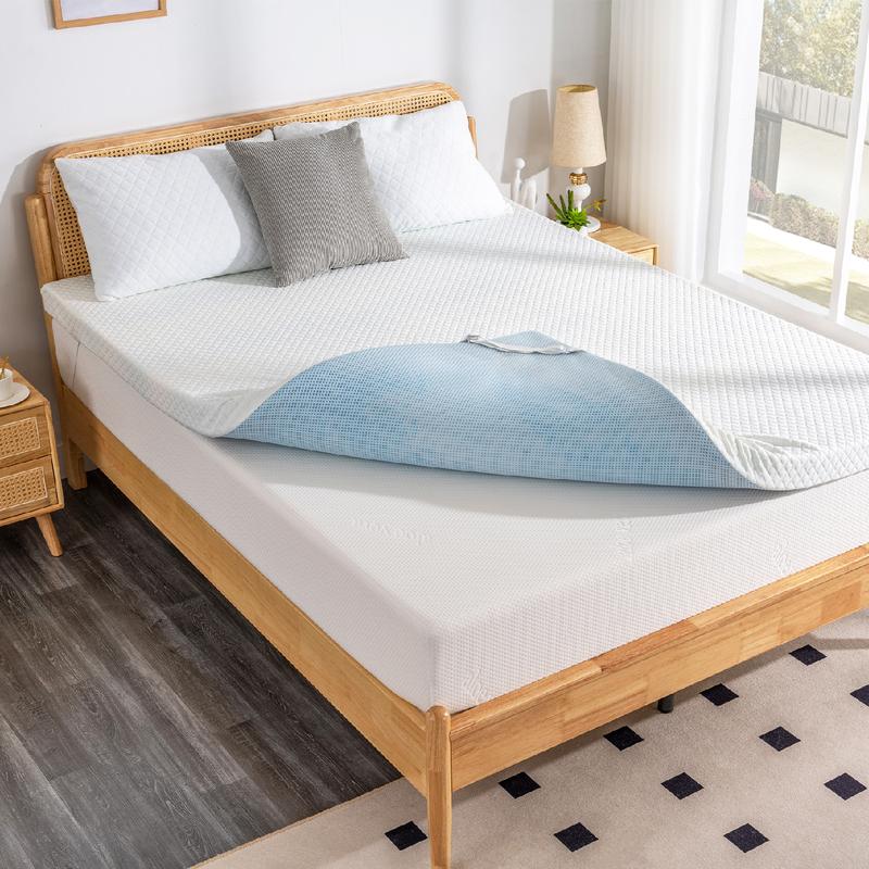 EGO Original White Mattress Topper, Gel Memory Foam for Cooling Sleep with Removable Fitted Cover, Ventilated Design, Twin Full Queen King Soft Pressure Relief Medium