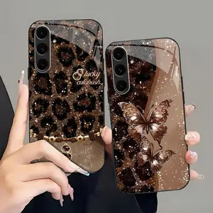Suitable for [Galaxy S24 Fe] high-end women's phone case🤩，the pattern is printed, not glitter; various leopard print patterns are available，drop-resistant and fingerprint-proof YM99