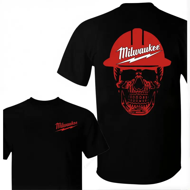 Milwaukee Bold Graphic Skull T-Shirt  Unisex Fit Streetwear Workwear Style Gift For Tool Garage Fans Classic Fit