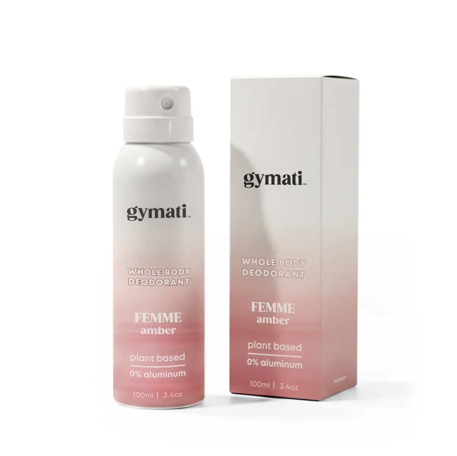 Gymati Femme Deodorant - Plant Based, Aluminum Free, Air Powered, Zinc Based Protection, Odor Fighting.