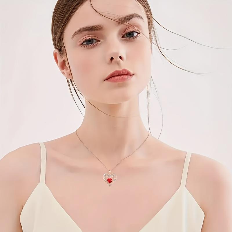 Rose Gift Box Heart Necklace - Perfect for Lover Mother Best Friend Wife Girlfriend - Ideal for Valentine's Day Thanksgiving Christmas Parties Birthdays New Year's Rose Gift Box Heart Necklace - Perfect for Lover Mother Best Friend Wife Girlfriend - Ideal for Valentine's Day Thanksgiving Christmas Parties Birthdays New Year's