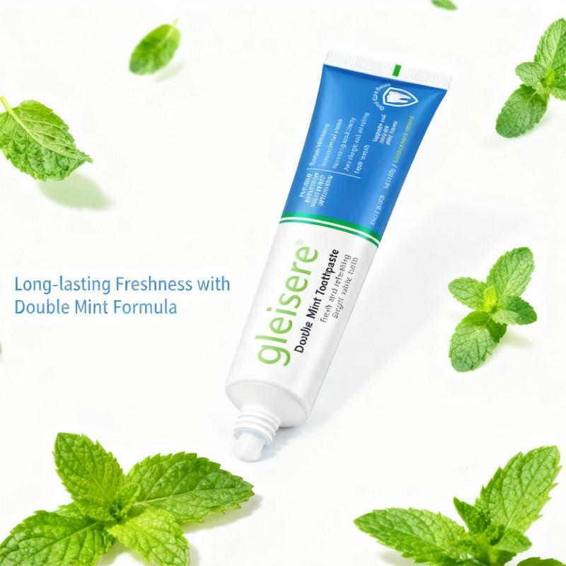 3 PCS Double Mint Toothpaste for Bright White Teeth Fresh and Refreshing Oral Care Solution,Leaves Mouth Feeling Refreshed for Hours,Daily