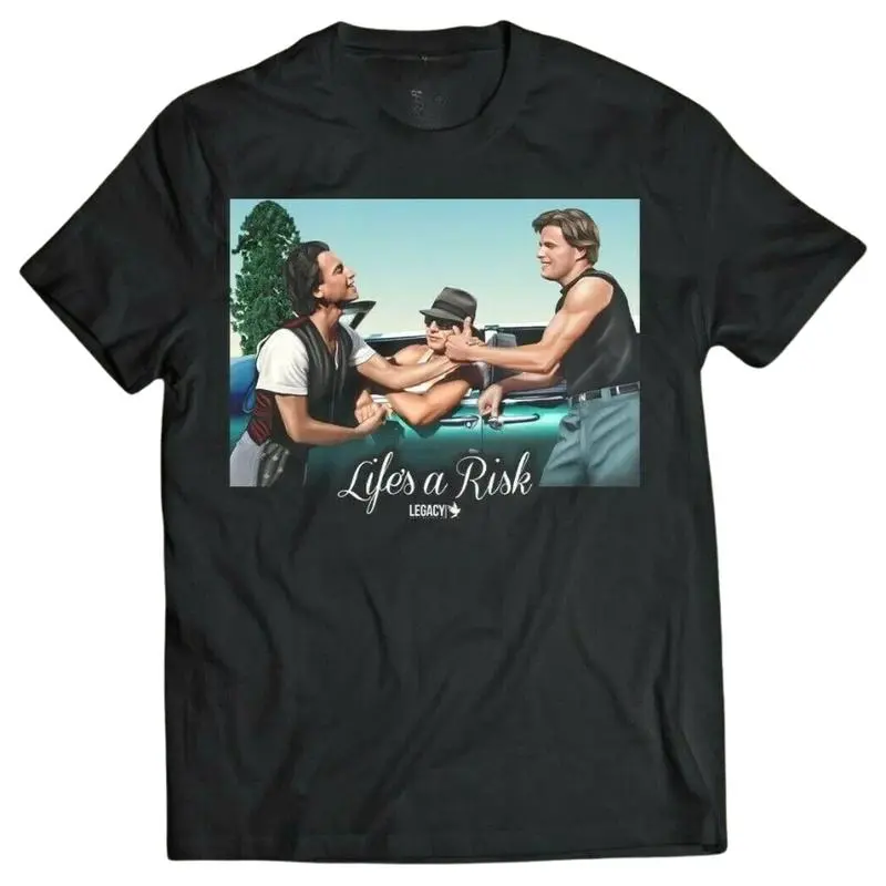 Life's A Risk T-Shirt Blood In Blood Out, Vatos Locos Forever Black T-Shirt, Chicanos Clothing, Chicano Outfits Shirt Streetwear Top