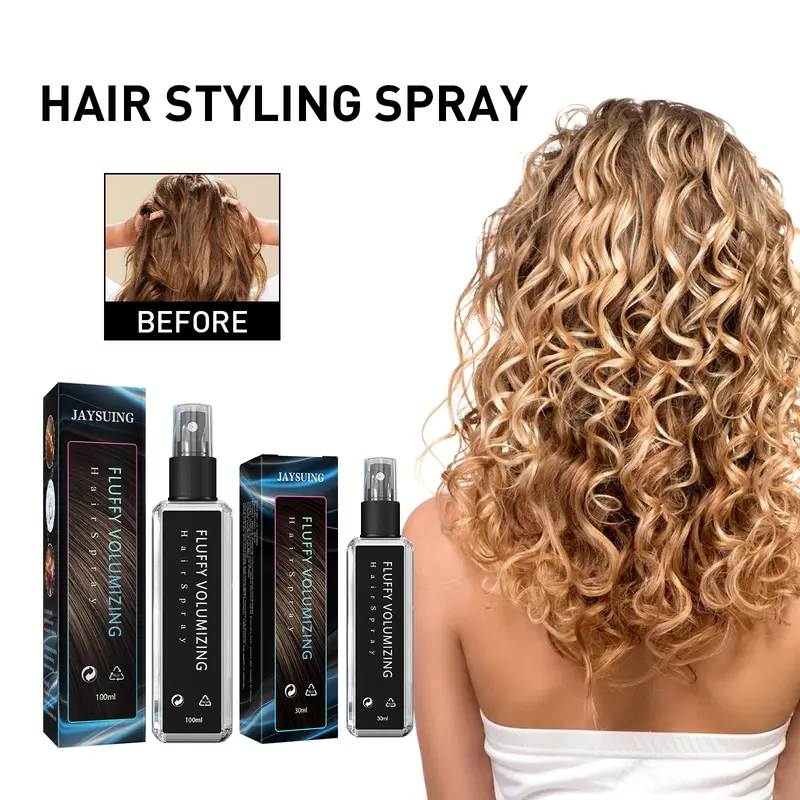 Jaysuing Hair Styling Spray for Styling and Fixation Nourishes Protects Elastic Hair Long Lasting Fragrance Gel Water