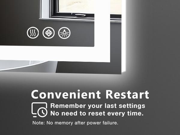 LED Bathroom Vanity Mirror for Wall with Double Front and Back Light, Anti-Fog, Shatter-Proof, Dimmable, Tempered Glass, Memory Function