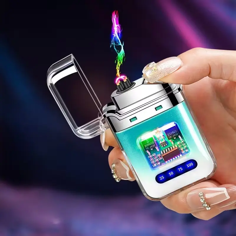 Windproof Electronic Lighter, Usb Rechargeable,(Does not contain electricity) Compact And Portable, Ideal For Camping, Travel, Wilderness Survival, Candles, Aromatherapy, And Outdoor Adventures. Stylish Design And Robust Construction. Camping Gear.