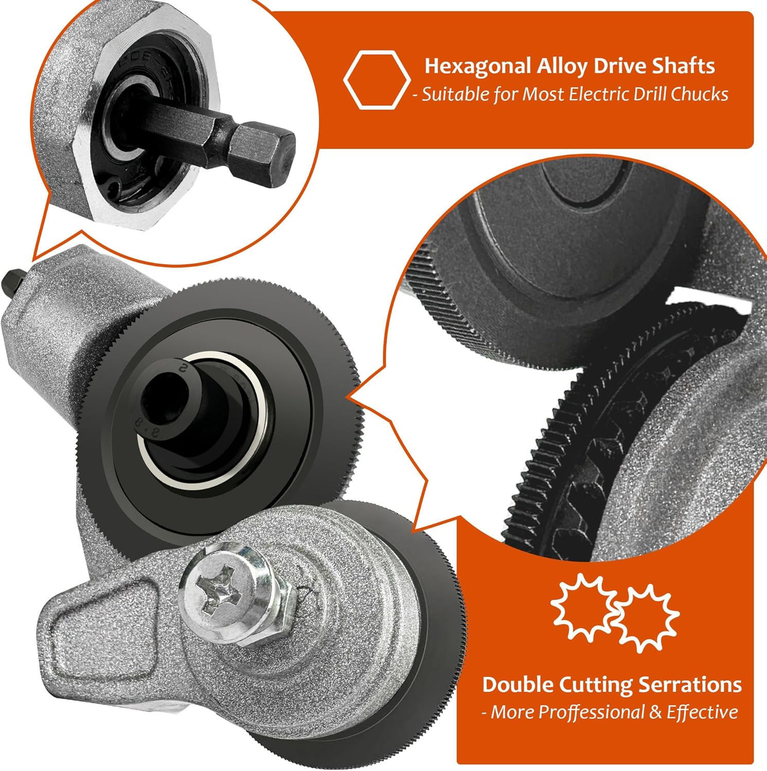 VAYWET Upgraded Sheet Metal Cutter Drill Attachment, For 12V Machine Electric Adapter (exclude) Shears Nibbler Drill Cutter Tools Portable Shearing Drill Bit Metal DIY Precision Fast for Cutting Thin Iron Thin White Sheet Steel Tile Aluminum Copper plate VAYWET Upgraded Sheet Metal Cutter Drill Attachment, For 12V Machine Electric Adapter (exclude) Shears Nibbler Drill Cutter Tools Portable Shearing Drill Bit Metal DIY Precision Fast for Cutting Thin Iron Thin White Sheet Steel Tile Aluminum Copper plate