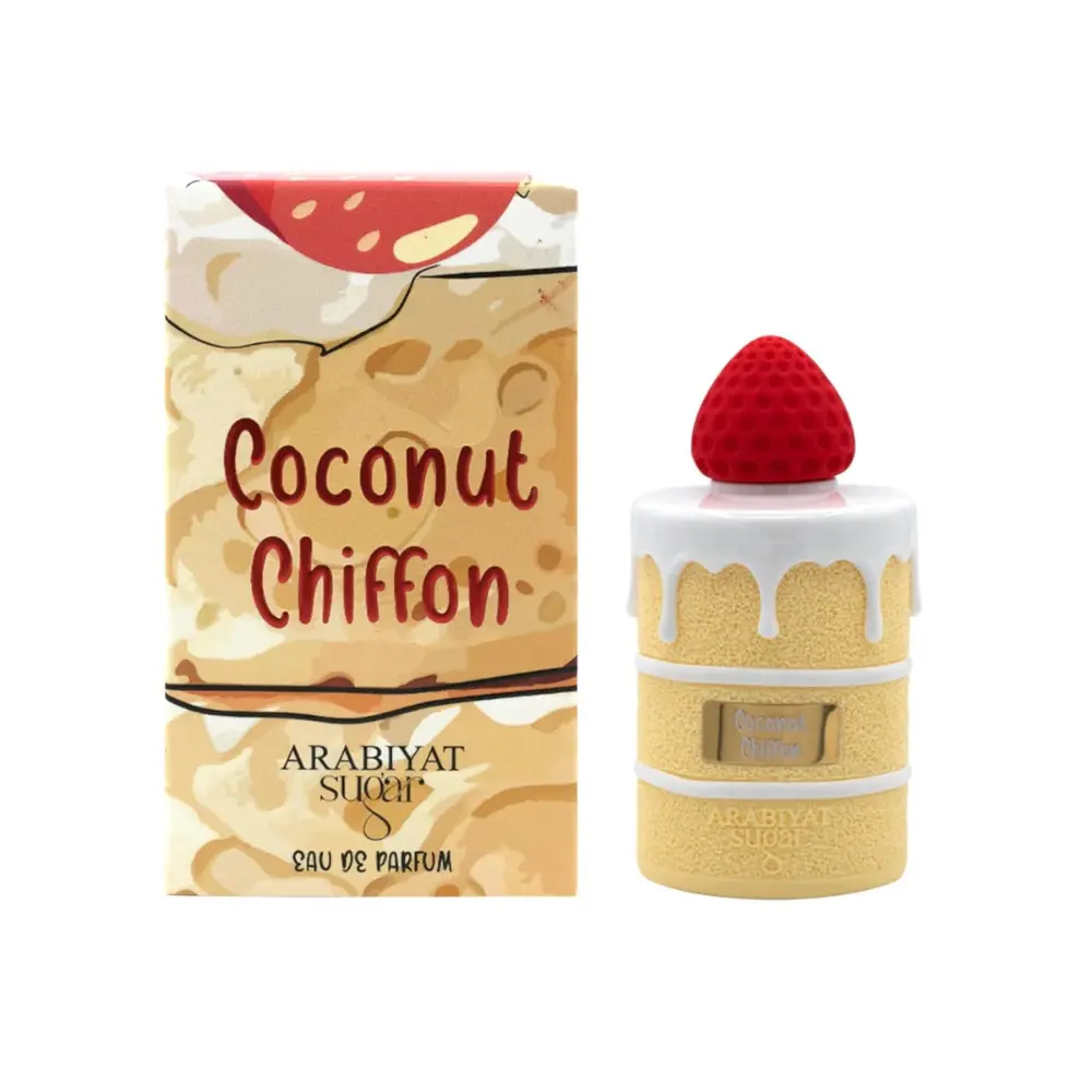 Arabiyat Sugar Coconut Chiffon Eau De Parfum, 3.4 oz - Arabian Fragrance, Aromatic Chic Gourmand, Coconut Musk Perfume with Vanilla Scents, Layering Perfume for Women