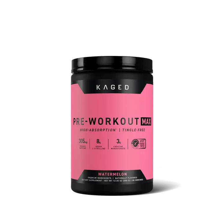Kaged Pre Workout MAX Powder | Tingle Free Pre-Workout | 305mg Caffeine, Creatine, L-Citrulline | 20 Servings