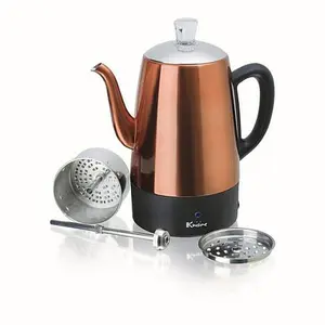 EuroCuisine Electric Percolator - 8-cup in Copper Finish EuroCuisine Electric Percolator - 8-cup in Copper Finish