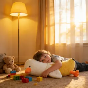 Squishy Banana Duck Plush by PEACHCAT 50cm - Soft Huggable Stuffed Toy for Home Decor & Comfort Presents