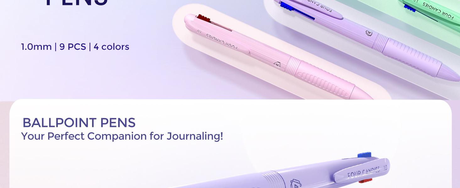 Four Candies Multicolor Pens, 4-in-1 Colored Pen, 9 Pack 1.0mm 4 Color Pens, Quick Dry Nurse Pens, Smooth Writing Colored Ink Pens, Comfort Grip & Macaron Office And School Supplies, Ideal Christmas Gifts For Women, adhd office accessories Four Candies Multicolor Pens, 4-in-1 Colored Pen, 9 Pack 1.0mm 4 Color Pens, Quick Dry Nurse Pens, Smooth Writing Colored Ink Pens, Comfort Grip & Macaron Office And School Supplies, Ideal Christmas Gifts For Women, adhd office accessories