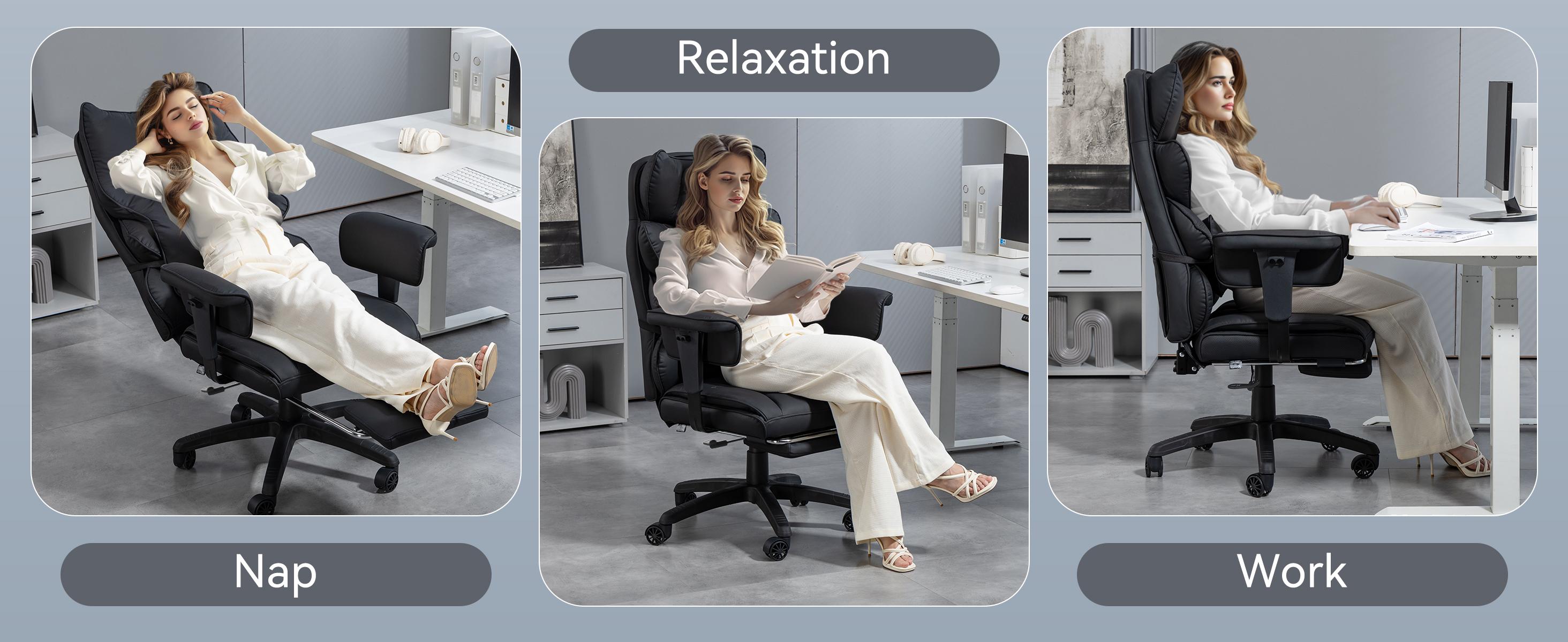 Dowinx Big and Tall Ergonomic Office Chair Executive Desk Chair with Pocket Spring Lumbar Support High-Back Adjustable Gaming Chair 3D Armrests& Dual-Layered Backrest PU Leather Option Dowinx Big and Tall Ergonomic Office Chair Executive Desk Chair with Pocket Spring Lumbar Support High-Back Adjustable Gaming Chair 3D Armrests& Dual-Layered Backrest PU Leather Option