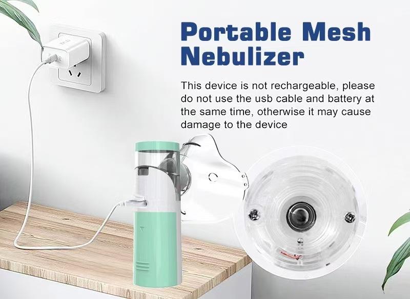 Portable Handheld Nebulizer Handheld Humidifier TYPE-C Interface Powered by AA Batteries Easy to Carry Compact and Portable Facial Mist Humidifier