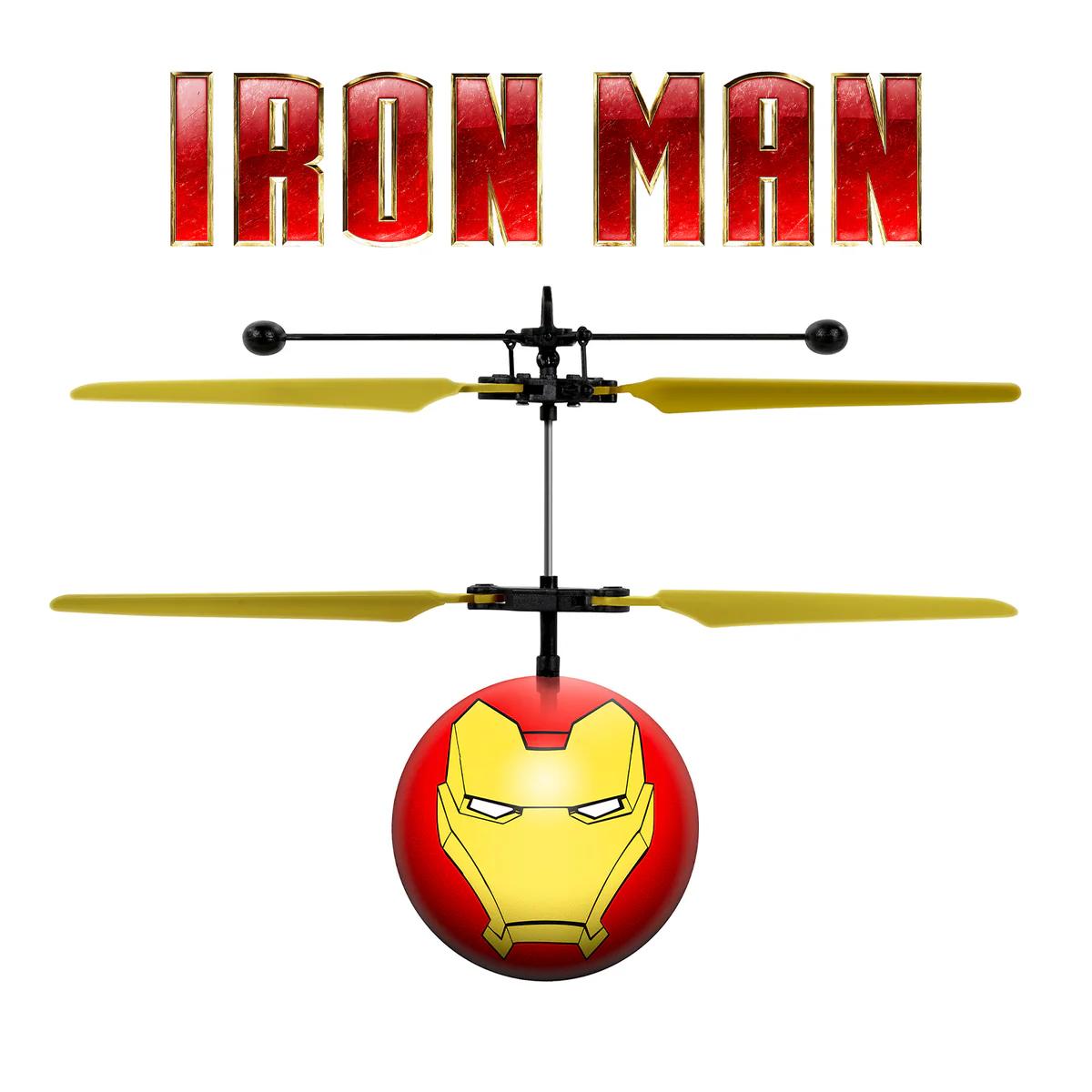Marvel IR UFO Helicopter Ball  - Captain America, Iron Man, Hulk, X-Men Deadpool, Spider-Man, Thor, Black Panther, Guardians of the Galaxy - Officially Licensed