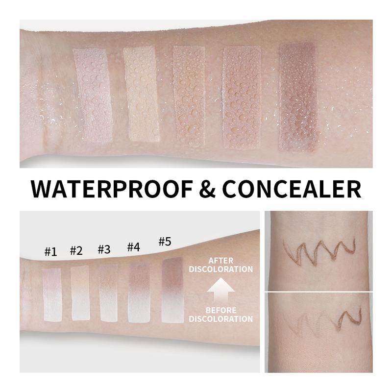 Color Changing Foundation Stick with Brush | Hydrating Collagen Full Coverage Concealer Skin Tint Natural Glow Makeup Maquillaje for Women Blend Compact Contour Cream Long-Lasting Hydrating Cosmetic