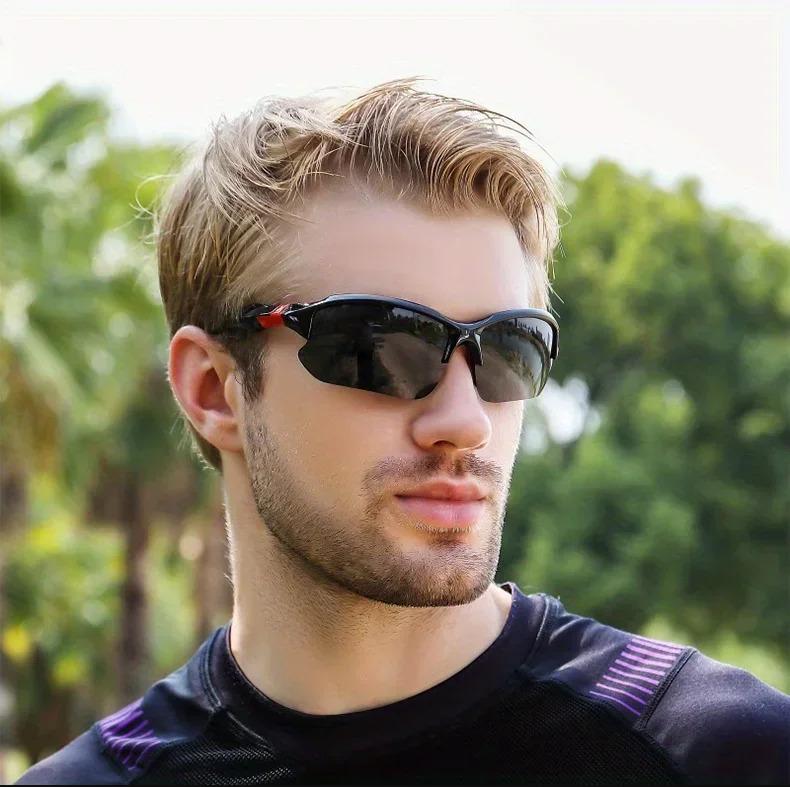 4-Pack Unisex Polarized Sports Sunglasses Windproof Lightweight Rimless Design UV Protection Square Cat Eye & Oversized Styles for Baseball Running Fishing Golf Driving Travel