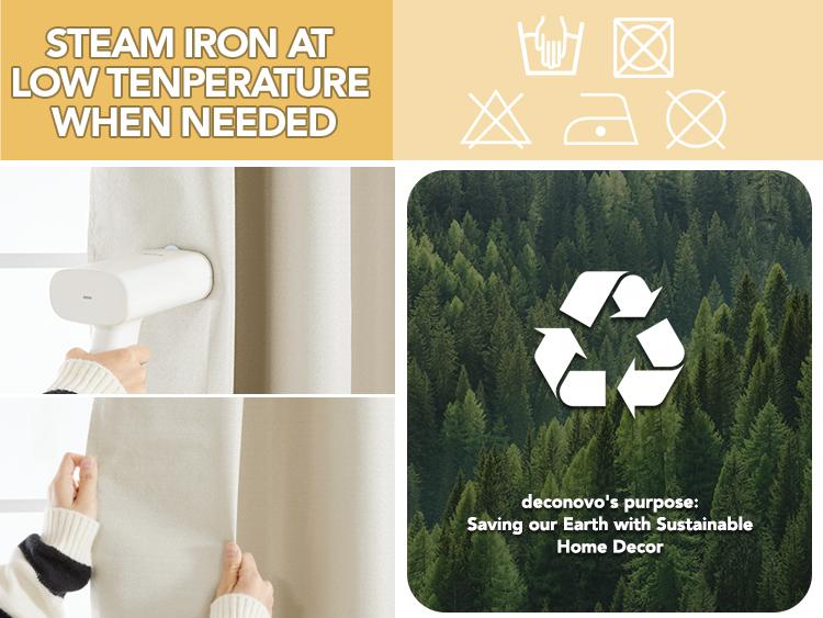 Lightweight Blackout (100%) Curtains 2 Panels, Deconovo Lightweight Faux Linen Total Blackout Curtains curtain shack