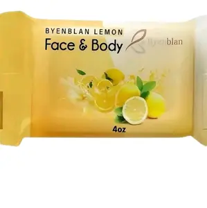 1pc byenblan lemon face &body soap -4oz bar with refreshing lemon scent for dual purpose  cleaning of face an body