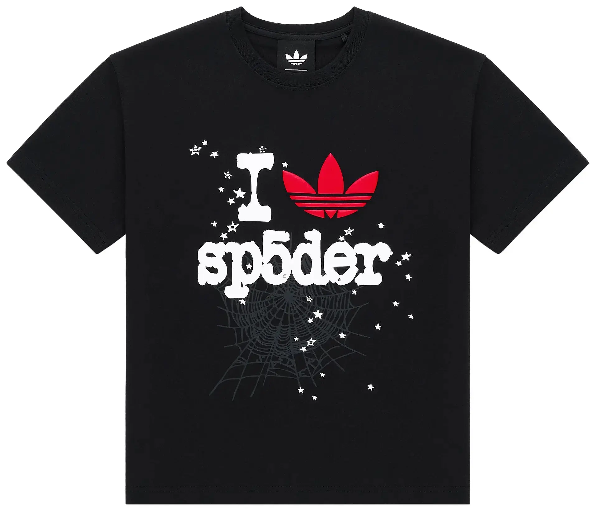 Sp5der Menswear Short-Sleeve, Casual, Round Neck, Streetwear Souvenir Tee 'Black'