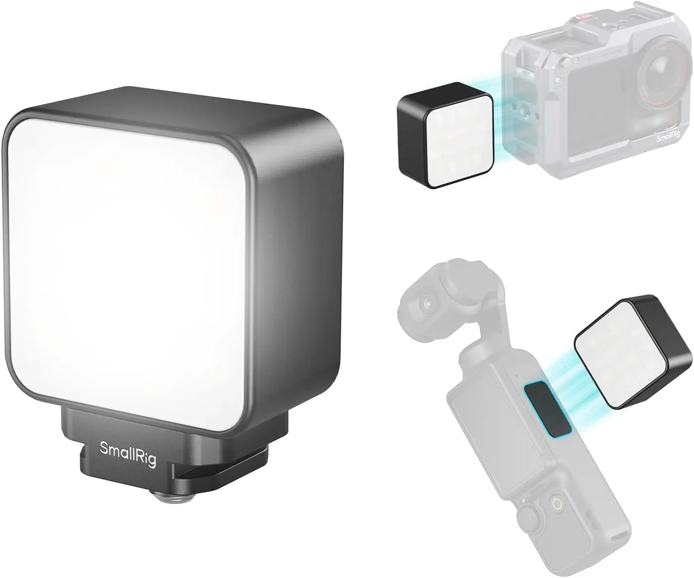 SmallRig Magnetic Mini LED Video Light for Action Cameras, 3000K-6000K, 500mAh Battery, for DJI OSMO Action 6/5Pro/4/Pocket 3/Nano, for GoPro Light, for Insta360 Ace, for Xtra Muse Accessories- 5446