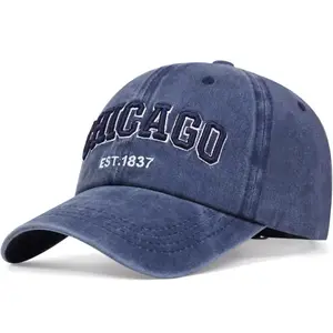 Chicago Unisex Baseball Cap Multicolor Adjustable Hat Casual Wear
