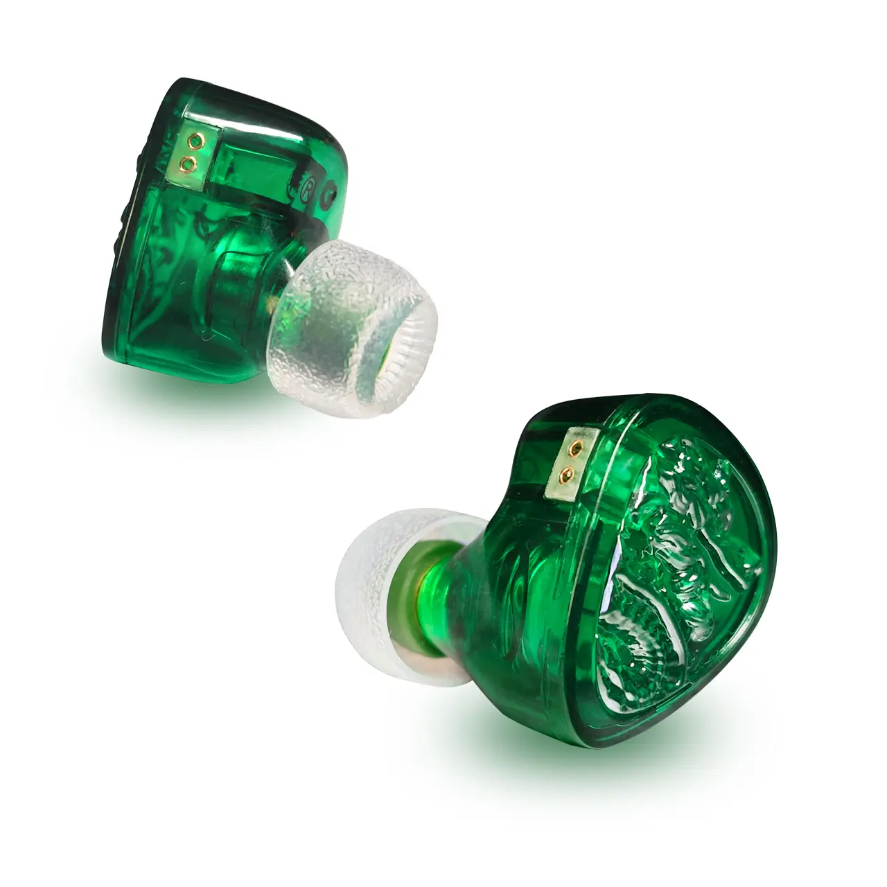 TANGZU Wan'er S.G II "Jade Dragon" – 10mm PET Diaphragm Dynamic Driver IEMs, HiFi Wired Earbuds with Mic, 0.78mm 2-Pin Detachable Cable, 3.5mm Plug for Gaming & Music
