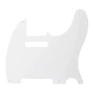 5-Hole Telecaster Pickguard - 1-Ply White