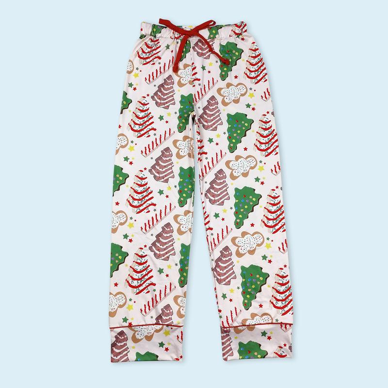 Christmas tree cake design family pajama set