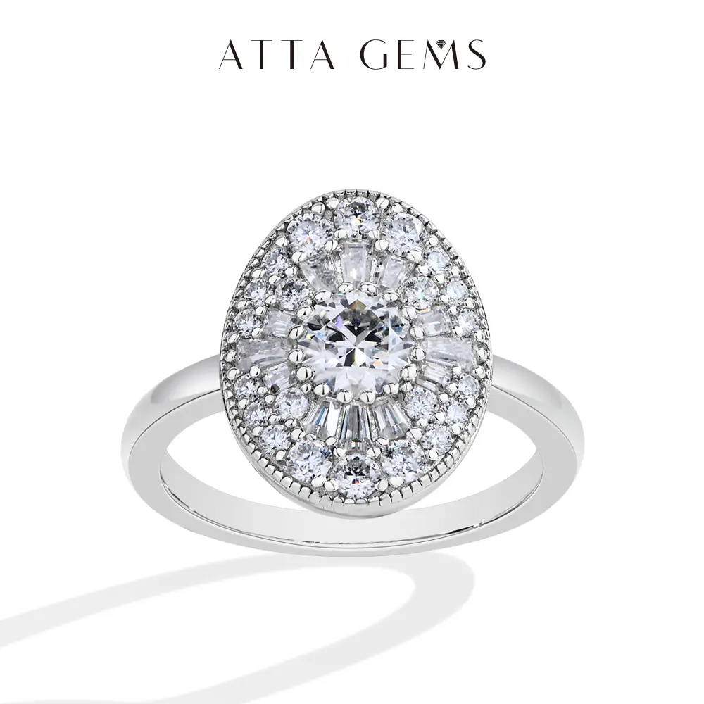 ATTAGEMS D VVS1 Color Lab-Created Moissanite Ring for Women Men Unisex 925 Sterling Silver Rings Twilight Engagement Unique Jewelry Gift for Parents,Lovers,Friends R111, Engagement Wedding Ring summerwins tiktokshopbacktoschool