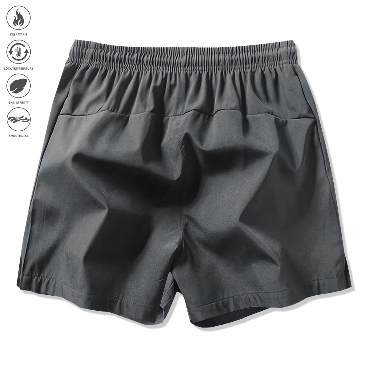 Men’s athletic shorts for summer, casual quick-dry design with an elastic waistband, drawstring, zippered pockets—durable and comfortable, suitable for gym workouts and outdoor leisure activities