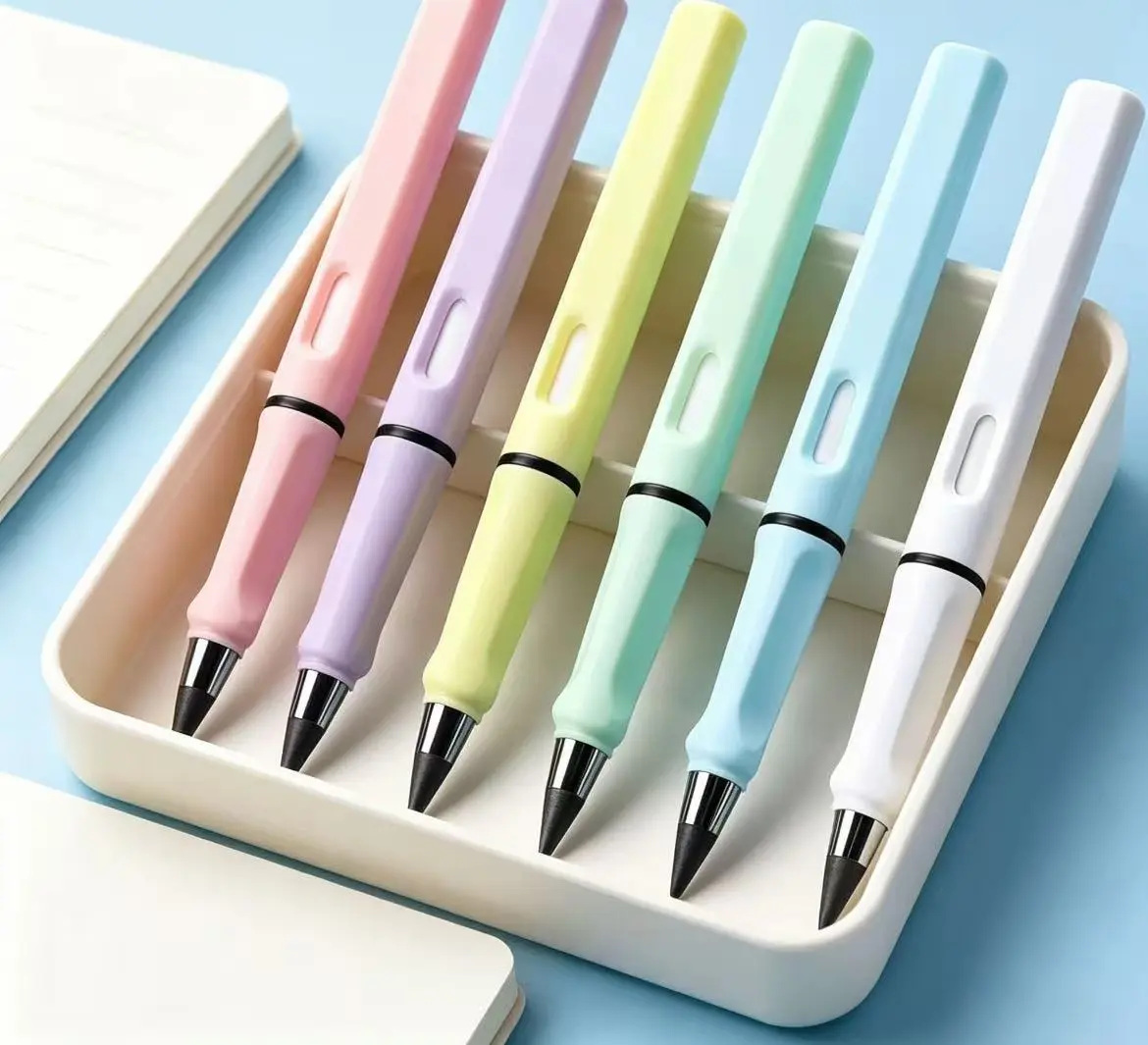 Everlasting Infinity Pencil - Alloy Nib, No-Sharpening, Break-Proof, Long-Lasting Reusable Writing Tool for Students & Office Use, Macaron Colors Stationery (Computers & Office Equipment) for Women Teachers