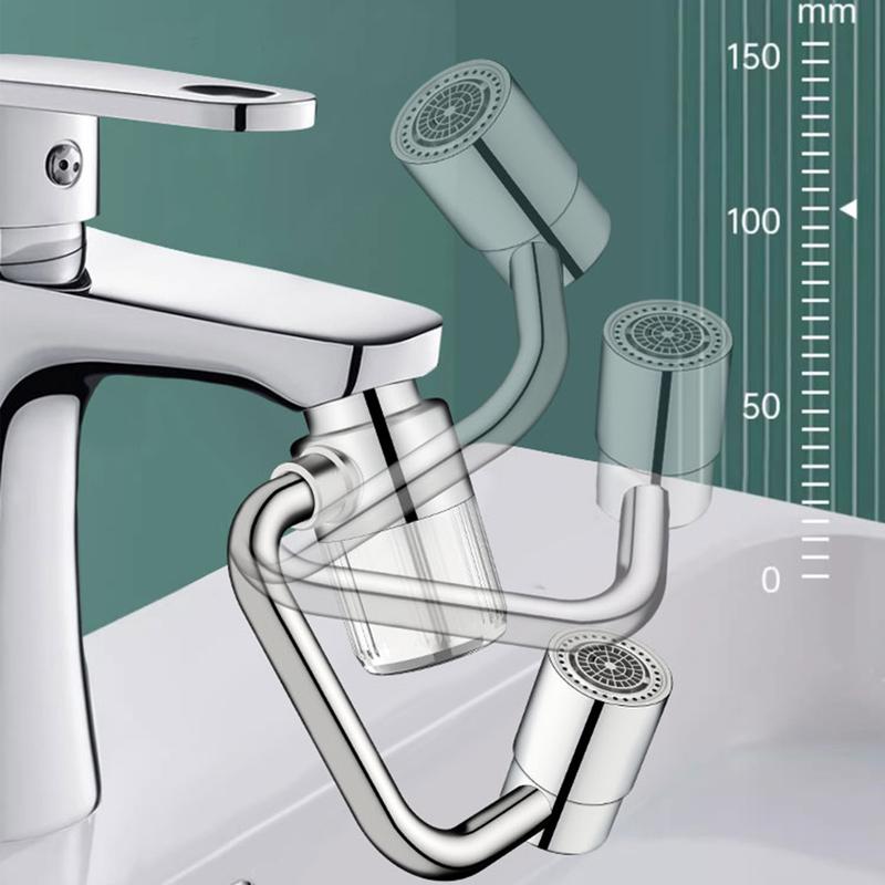 1440° Rotatable Faucet Aerator Extension for Toddlers, Dual Sprayer Mode Bathroom & Kitchen Faucet Attachment, Tap Head Replacement for Smart Face Washing