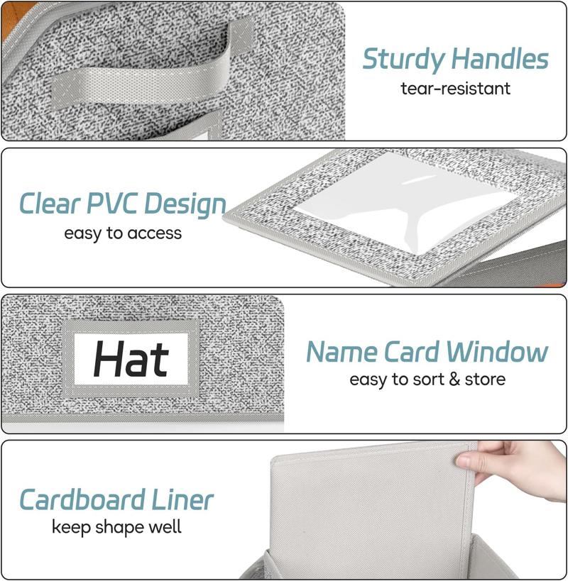 2 PCS Stackable Hat Storage Boxes for Baseball Caps, Holds Up to 24 Hats, Durable Cardboard Box for Men, Classic Style, Wardrobe Organizer