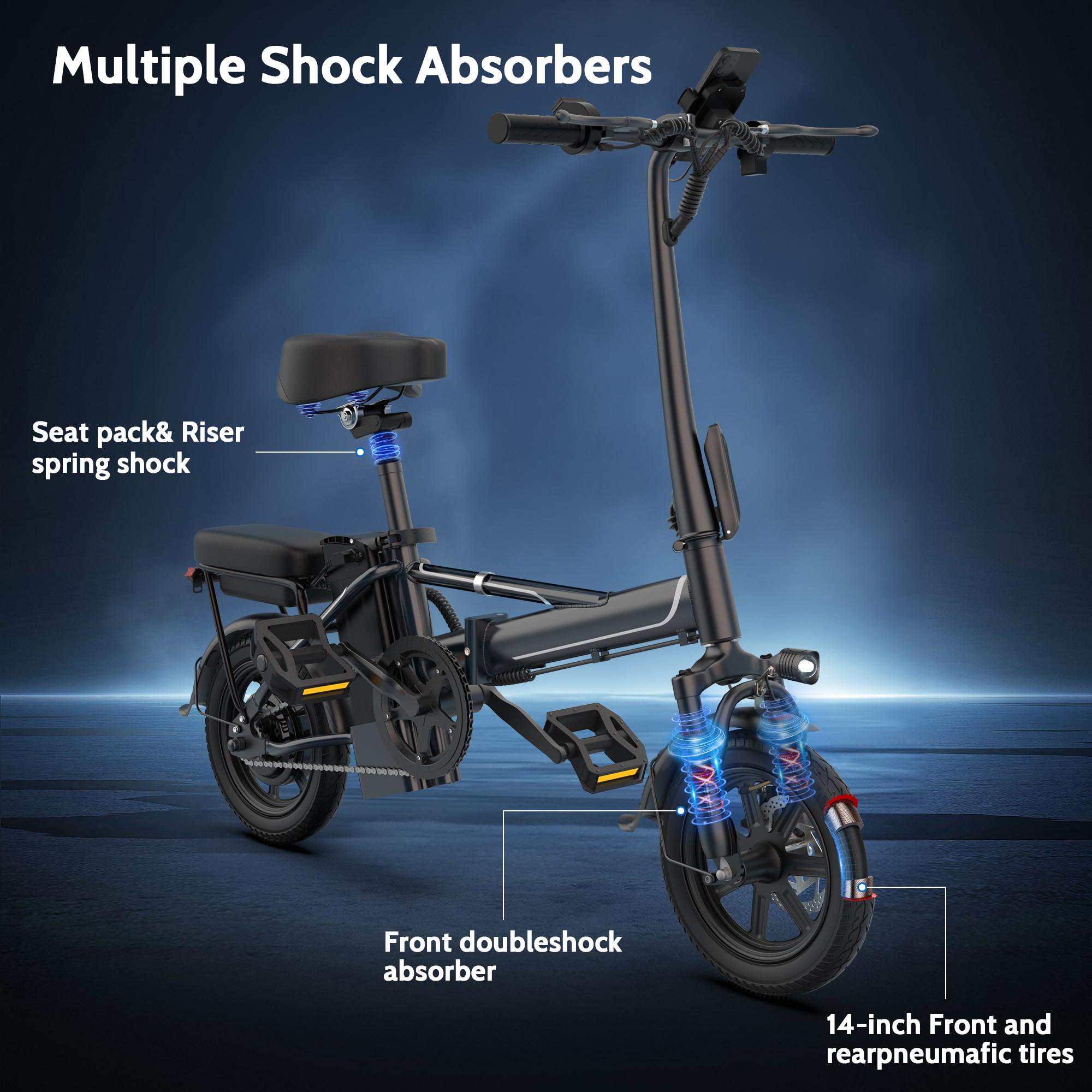 14" Mini E-Bike|500W(Peak 750W) Pure AluminumFrame|22Mph Top Speed |Up to 40 Miles Range Perfectfor Campus Commutes, Grocery Runs, or Leisure Rides NoMore Sweating - Electric Assist for Smooth Hills & LongDistances! 14" Mini E-Bike|500W(Peak 750W) Pure AluminumFrame|22Mph Top Speed |Up to 40 Miles Range Perfectfor Campus Commutes, Grocery Runs, or Leisure Rides NoMore Sweating - Electric Assist for Smooth Hills & LongDistances!